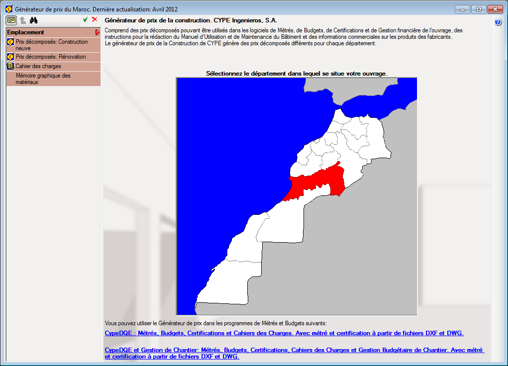 Generador de precios para Marruecos