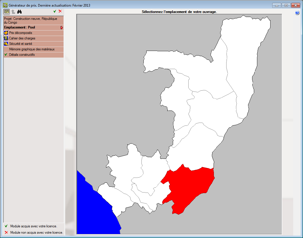 Generador de precios para República del Congo (République du Congo)